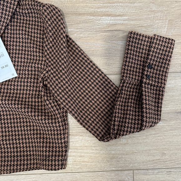 ZARA Houndstooth Top Medium - Picture 2 of 4